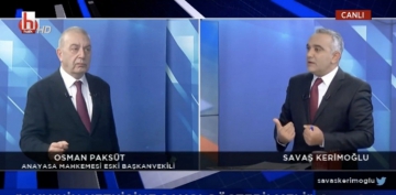 AYM Eski Başkanvekili Paksüt: Yerel mahkemenin kararı bir hukuki saptırma