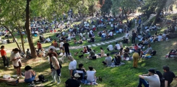 Maçka Parkı'nda yoğun kalabalık