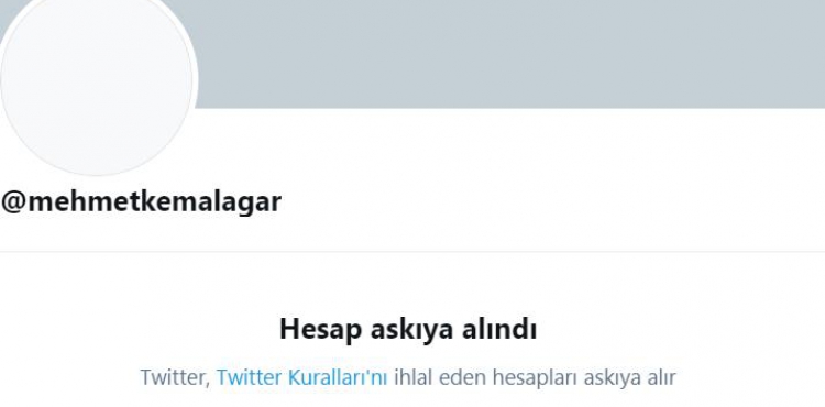 Twitter, Ağar hesabını askıya aldı